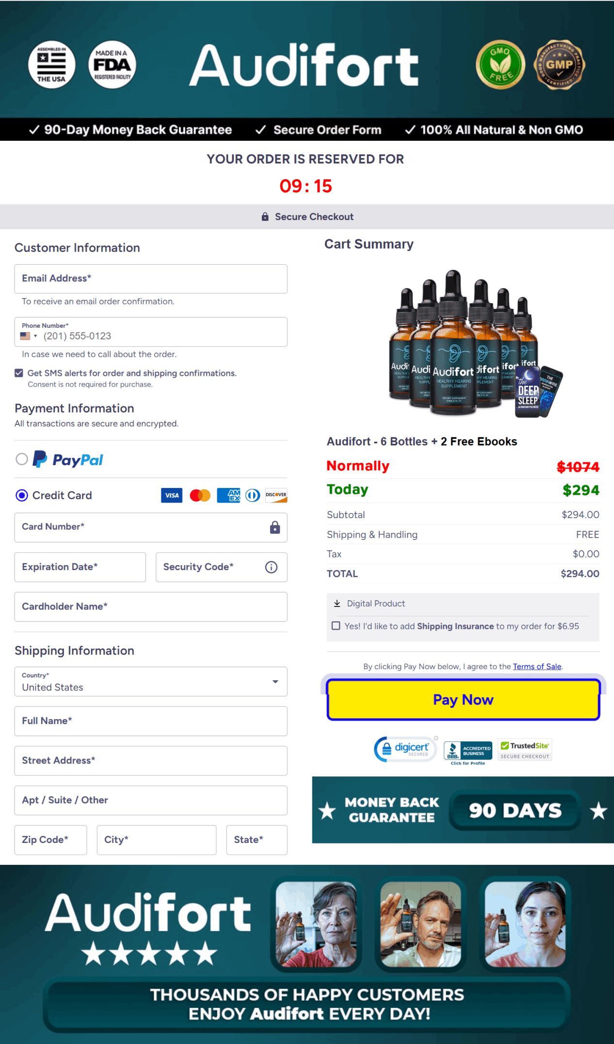 audifort secure checkout